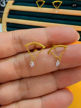 316L stainless steel star dangle labret earrings - gold fashion jewelry for women