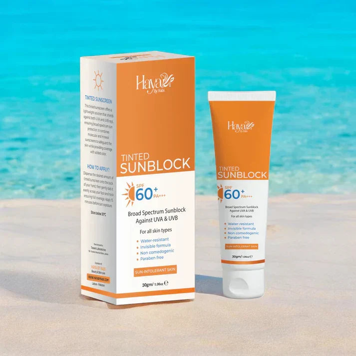 Haya By Rabi Tinted Sunblock SPF 60 – 30g - Buy Online in Pakistan at Cosmia.pk