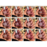 SUNISA Peel Off Nail Paint hand swatches showing the nude pink and mauve shades