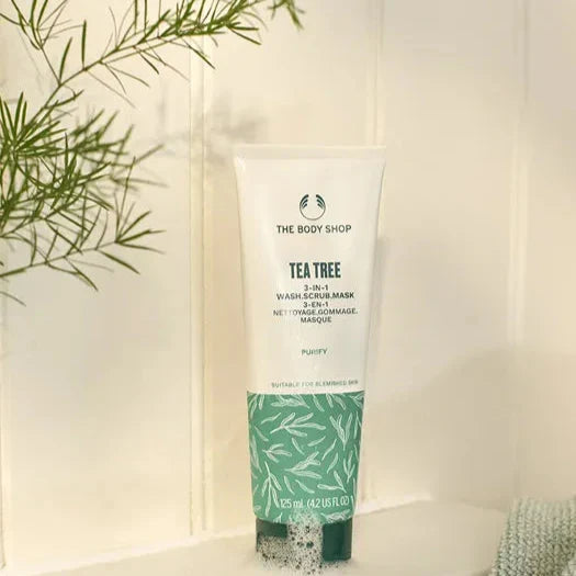 The Body Shop Tea Tree 3-in-1 Wash Scrub & Mask -  125ml - Buy Online in Pakistan at Cosmia.pk