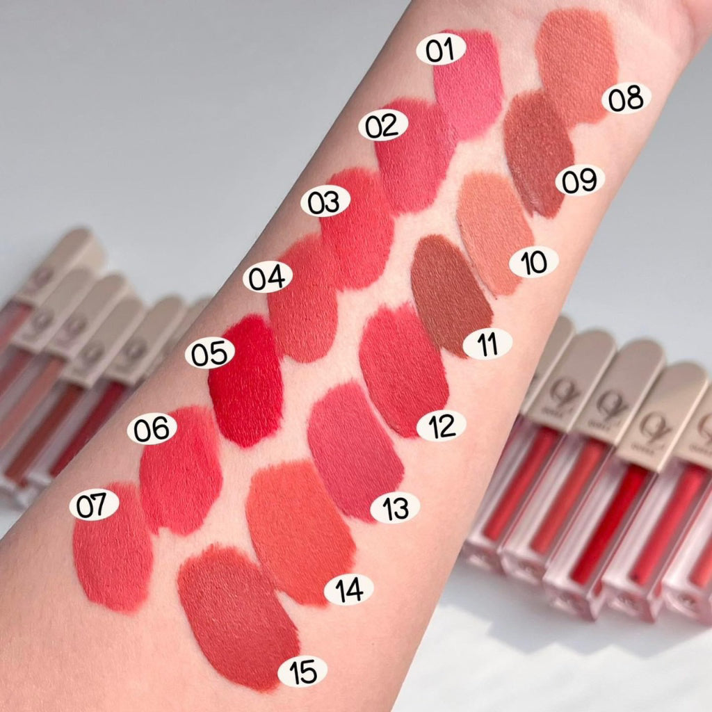 Art Skin Velvet Lip Color shade range swatches