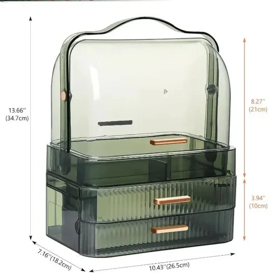 Transparent Dustproof Makeup Organizer - Buy Online in Pakistan at Cosmia.pk