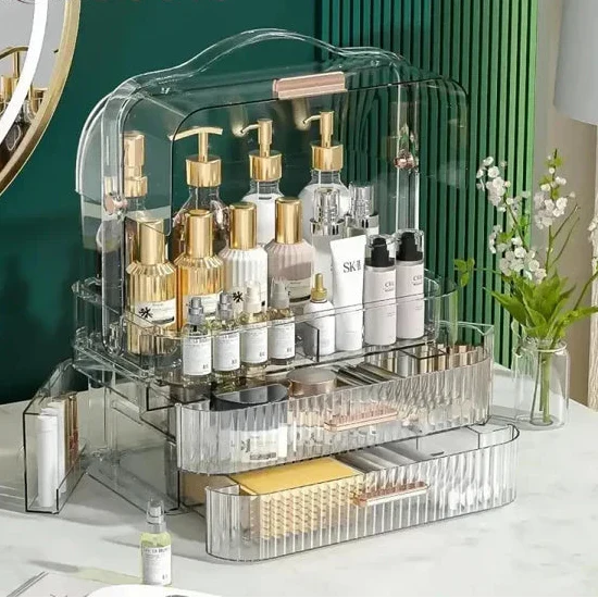 Transparent Dustproof Makeup Organizer - Buy Online in Pakistan at Cosmia.pk