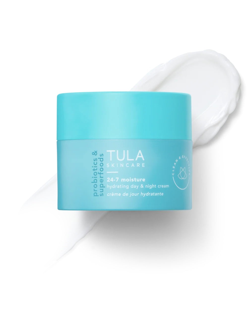 TULA 24-7 Moisture Hydrating Day and Night Cream jar official studio shot