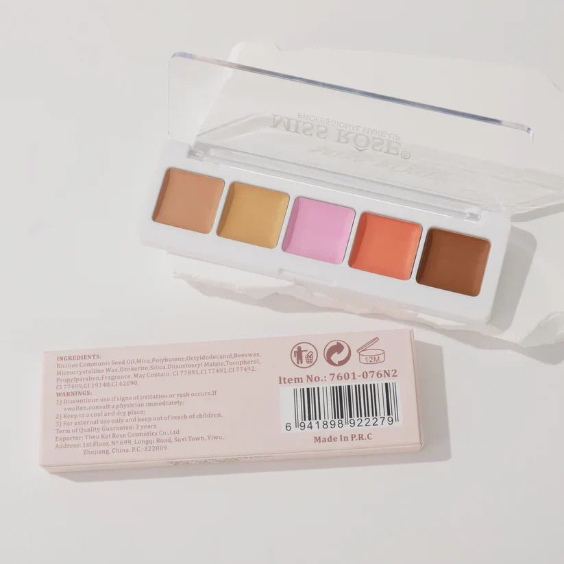 Miss Rose All-Round Conceal Palette - 5 Colors - Buy Online in Pakistan at Cosmia.pk