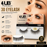 Ultra Beauty 3D eyelash style 23 — natural looking false eyelashes online in Pakistan