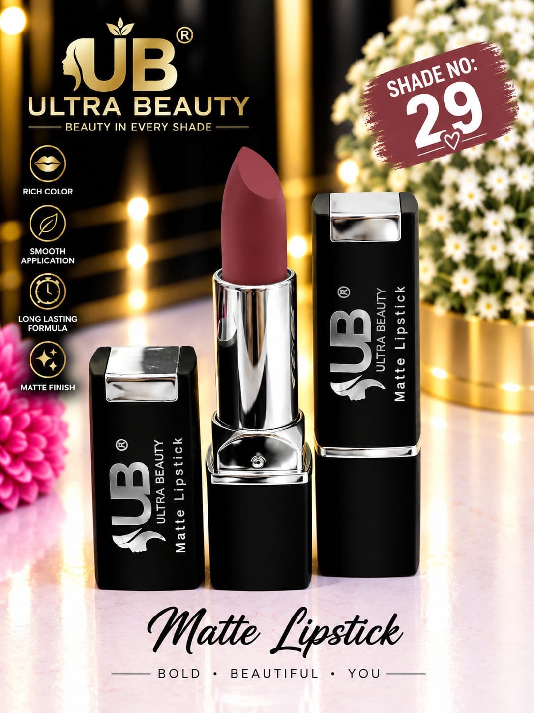 Ultra Beauty Matte Lipstick shade 29 — matte lipstick shade 29 online in Pakistan