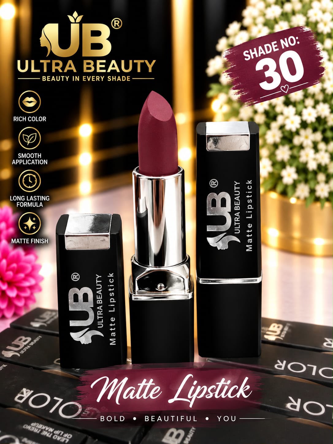Ultra Beauty Matte Lipstick shade 30 — matte lipstick shade 30 online in Pakistan