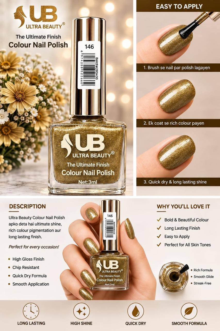 Ultra Beauty nail polish shade 146 — the ultimate finish colour nail polish online in Pakistan