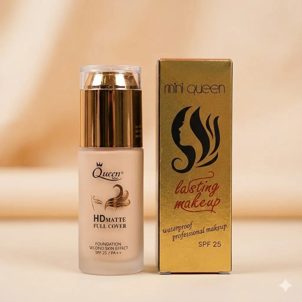 Mini Queen Professional Waterproof HD Matte Full Cover Foundation - Buy Online in Pakistan at Cosmia.pk