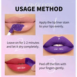 Olibolla Peel Off Lip Stain usage method - apply evenly, leave 1-2 minutes to dry, peel off film gently