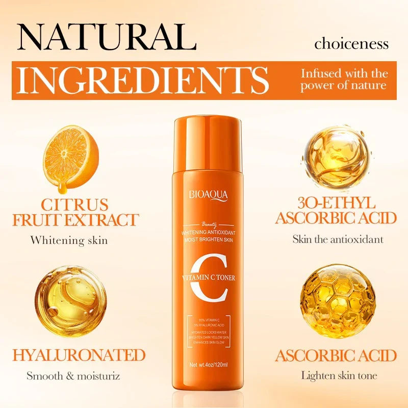 BIOAQUA Vitamin C Whitening Antioxidant Moist Brighten Face Toner – 120ml - Buy Online in Pakistan at Cosmia.pk