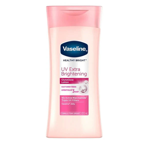 Vaseline Healthy Bright UV Extra Brightening Gluta Glow Lotion - 200ml - Buy Online in Pakistan at Cosmia.pk