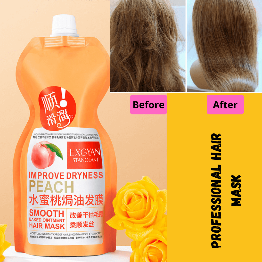 EXGYAN Peach Hair Mask - 500g - Buy Online in Pakistan at Cosmia.pk