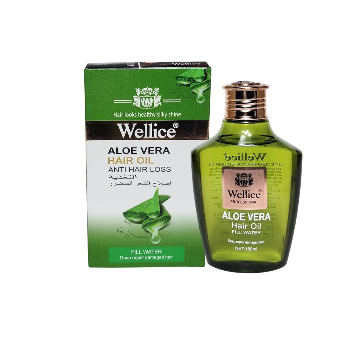 Wellice Aloe Vera Anti Hair Loss Hair Oil 180ml - Image 1
