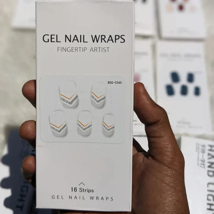 Multi Color Gel Nail Wraps With UV light (16 nail strips) - Buy Online in Pakistan at Cosmia.pk