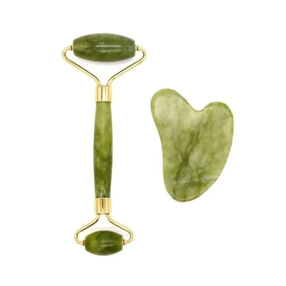 2 In 1 Jade Roller & Gua Sha Set - Buy Online in Pakistan at Cosmia.pk