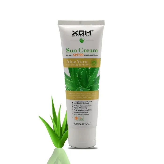 XQM Sun Cream SPF 90 With Aloe Vera - 80ml - Buy Online in Pakistan at Cosmia.pk