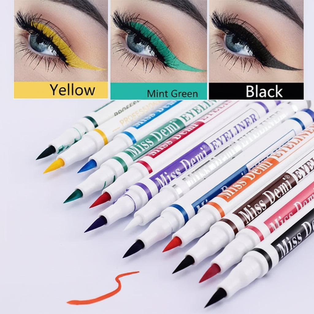 Miss Demi Colour Me Fine Waterproof Liners - Pack of 12 - Buy Online in Pakistan at Cosmia.pk